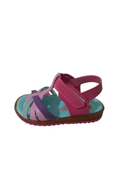 Şirin Bebe Girl's Pink-lilac Orthopedic Non-Slip Sole Velcro Sandals