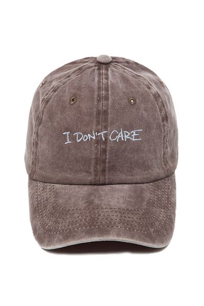 ŞapkaMania I Don't Care Washable Baseball Cap