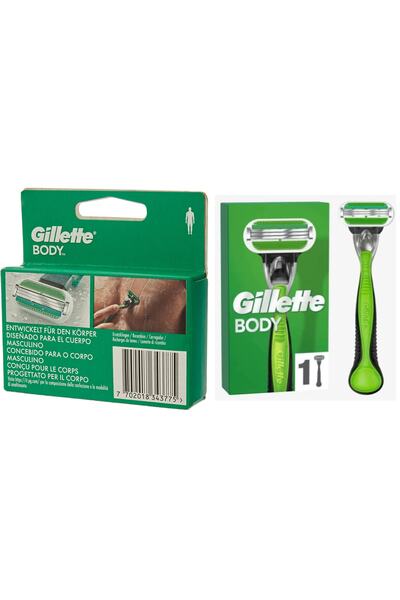 Gillette Body , Islak Tıraş Makinesi + 1 + , Islak Tıraş Makineleri Için, 4 Y...