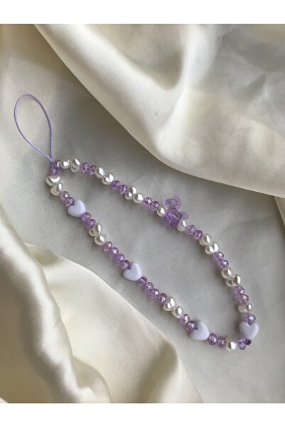 PEONY peonyofficiall Mor Unicorn Ve Kristal Tasarım Telefon Charmı Telefon Ipi Çanta Süsü