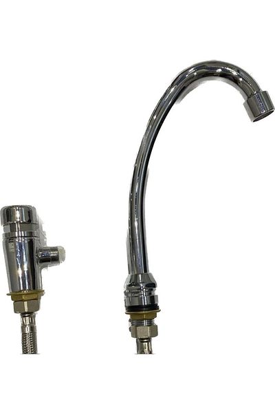 Viaypi Push and Drop Time Adjustable Knee Operated Sink Faucet Set