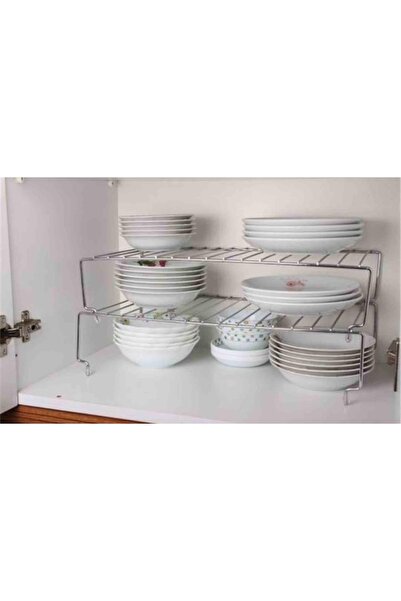 abnturk 1 Adet Uzun Dolap Içi Raf 47cm Paslanmaz Çelik Izgara Stil Dolap İçin...