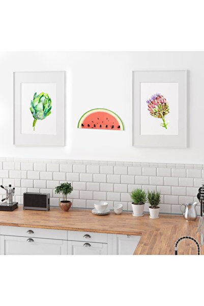 CajuArt Half Watermelon Wooden Kitchen Ornament - Wall Hanger