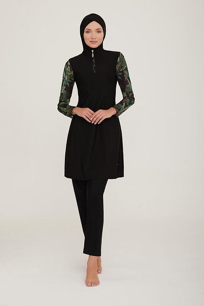 Adasea Γυναικείο μακρυμάνικο Harry Black Hijab μαγιό 4c4t2n5