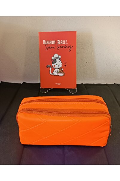 Makarnayı Sossuz Seni Sonsuz Temalı Defter Kalem Kutusu