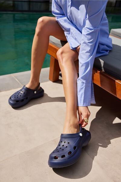 ANGELİNA JONES Parna Unisex Лациверт Ева Пляжні-повсякденні платформові капці