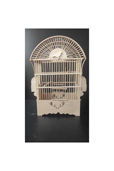 cotanakkafes Ahşap Oval Bambu Kafes 53x32x22