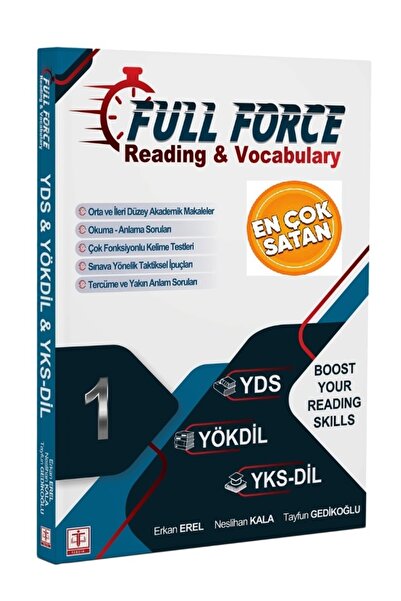 Tercih Kitabevi Full Force Reading&vocabulary 1 Yds-yökdil-yks-dil (erkan Erel-neslihan Kala-tayfun Gedikoğlu