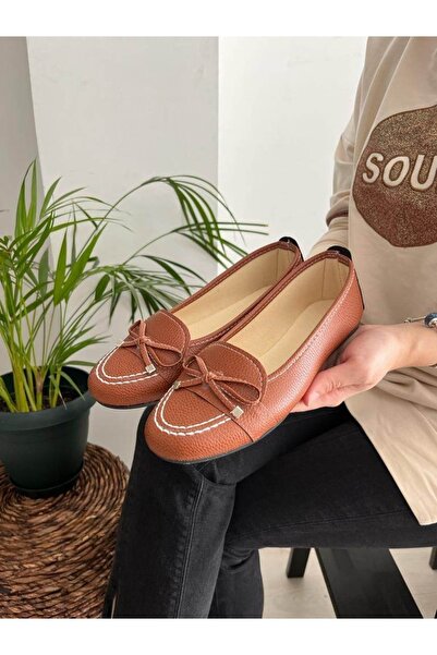 Behtah Kundura حذاء مسطح كاجوال بفيونكة ونعل ناعم للمكتب والمنزل