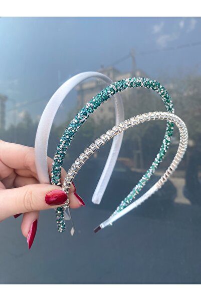 CSR AKSESUAR Satin Pearl and Stone Crown Set