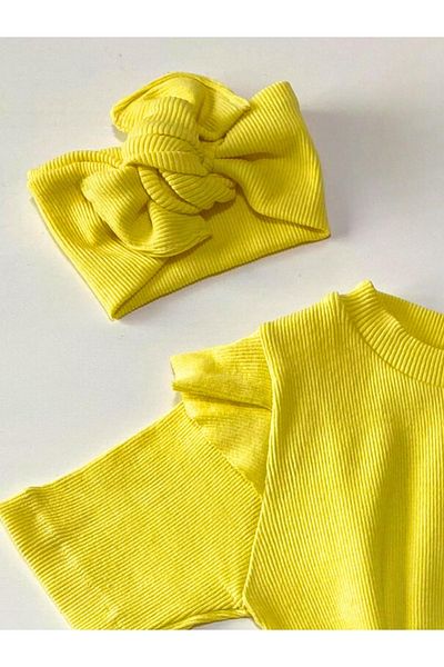 özge başaran Yellow Girls' Clothing Set for Summer