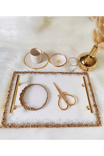 RESİNARTSHOP 6 Parça Taşlı Epoksi Söz / Nişan Seti