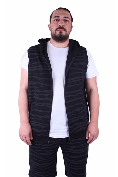 MocGrande Μεγάλο μέγεθος Unisex Γιλέκο 23600 Μαύρο