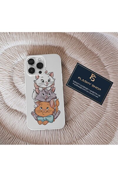 Transparent Case with Samsung Galaxy A51 Compatible Marie Sweet Cats Design