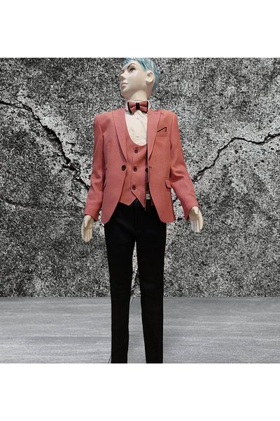 Carinos Zagros 4-Piece Boy's Suit with Jacket and Vest 5912