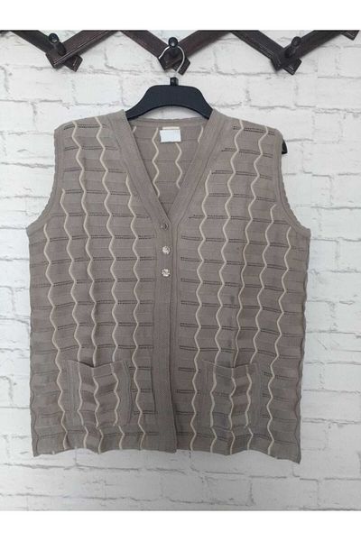 anne moda ankara Vestă de tricotaj subțire din oțel, de vară, de înaltă calitate, fără distorsiuni, cu 2 buzunare și 3 nasturi