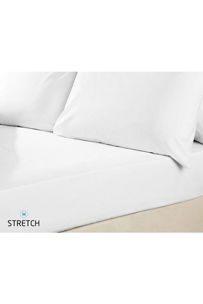 STRETCH Classic Bed Sheet Double Cream - 160x200 Cm
