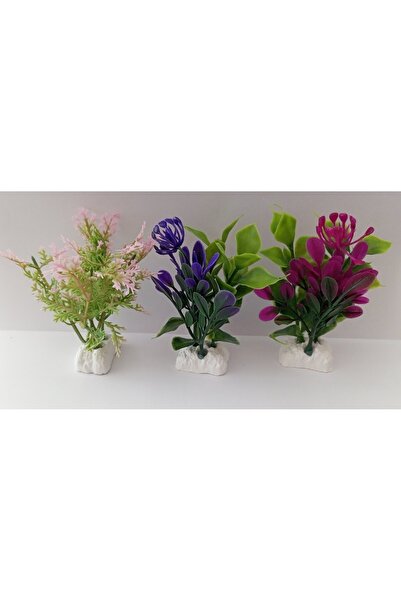 Yavuz Akvaryum Ve Fanus Yapay Bitki 3 Lü Set(6-10 Cm)
