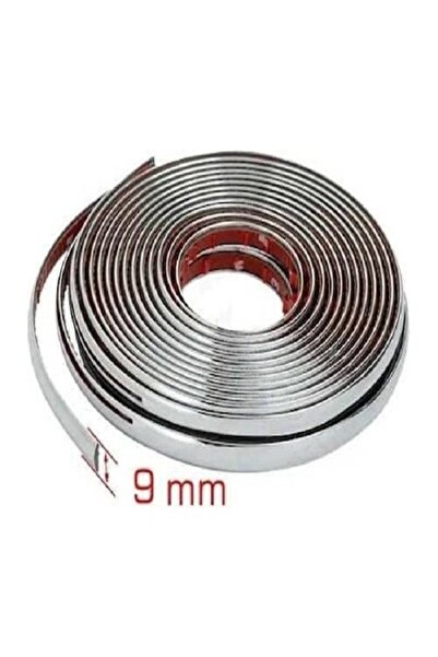 Teknor Krom Yapışkanlı Şerit 9 Mm 10 Metre Yapışkanlı Krom Şerit