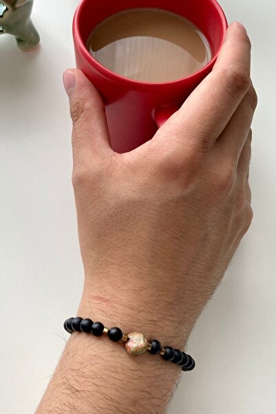 Tupek Store سوار من الحجر الطبيعي حجر الهيماتيت أوبال