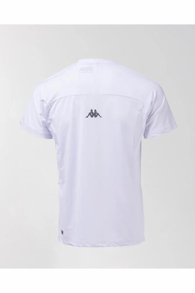 Kappa Tricou alb guler rotund pentru bărbați Kombat Eduo