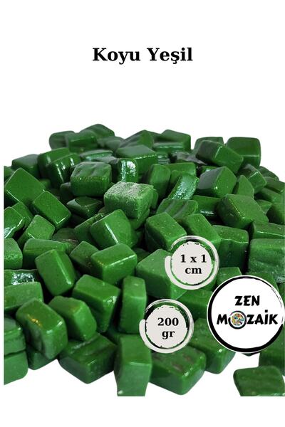 Zen Mozaik Sanatsal Mozaik Çalışmalarınız Için 1 Cm Cam Mozaik Taşı - 10x10 M...
