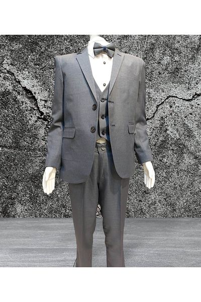 MİNİK DAMAT Комплект якета от 4 части за момчета 3г., 4г., 5г., 6г. - яке, жилетка, панталон, папионка