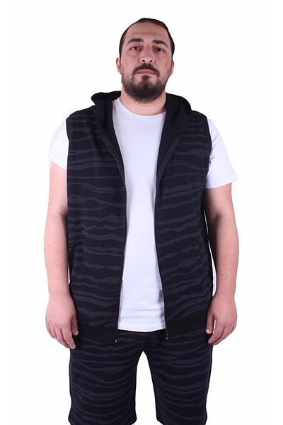 Starbattal Μεγάλο μέγεθος Unisex Γιλέκο 23600 Μαύρο