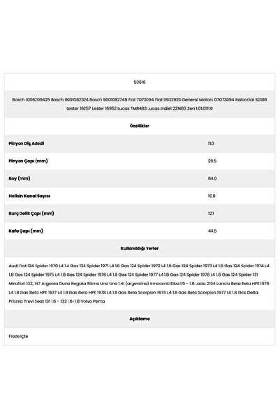 Form Metal 53616 Volvo 10 Channel 11 Teeth 10062094   Starter Gear