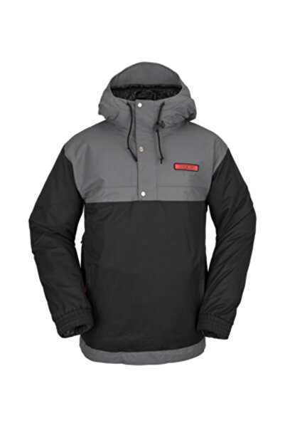 Volcom Siyah Erkek Kapüşonlu Kayak Montu G0652311_ Longo Po Erkek Snow