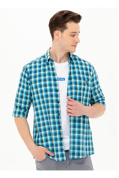U.S. Polo Assn. Saks Men's T-shirt - Buttoned Collar, Tolys