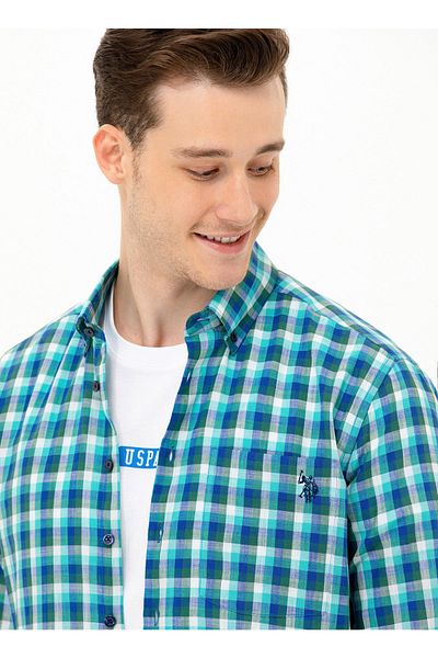 U.S. Polo Assn. Saks Men's T-shirt - Buttoned Collar, Tolys