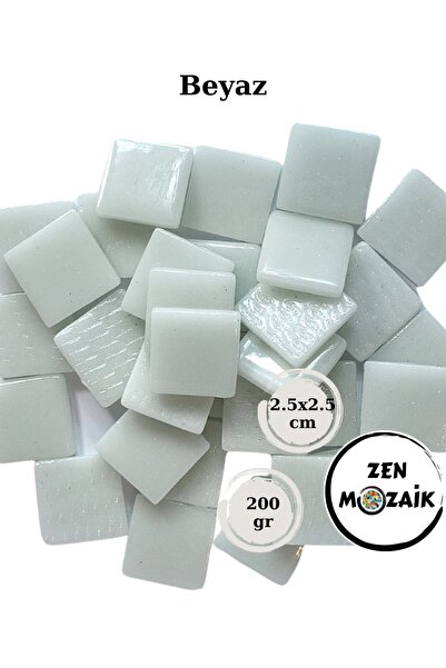 Zen Mozaik Sanatsal Mozaik Çalışmalarınız Için 2.5 Cm Cam Mozaik Taşı - 25x25 Mm
