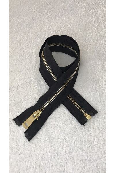 Ozpas Fermuar Siyah Metal Gold Diş 60cm