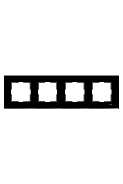 VİKO Novella Cam Düz Siyah Dörtlü Çerçeve - 92192274