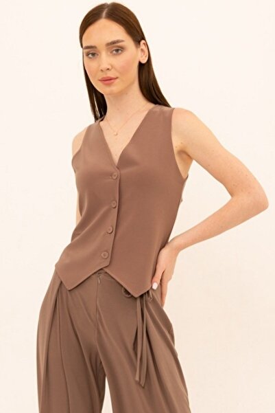 Laranor Κλασικό γιλέκο με κουμπιά βιζόν