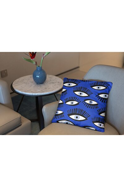 RUGSMODERN Pernă 861 Parlament Blue Eye Figurad Husă de pernă Pernă12
