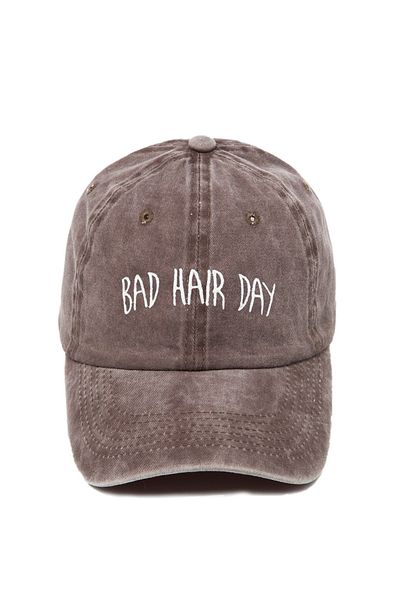 ŞapkaMania Bad Hair Day Patterned Washed Baseball Cap