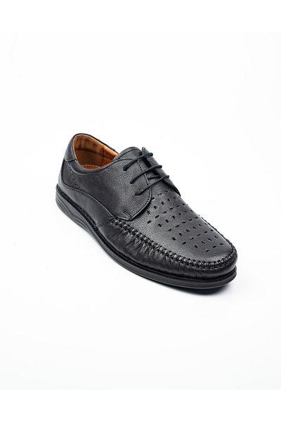 Polaris 106871 Black Leather Men's Casual Shoes