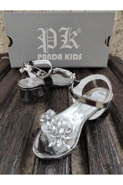 Panda Shoes Детски обувки на висок ток с камъни, размер 26-37, вечерни обувки