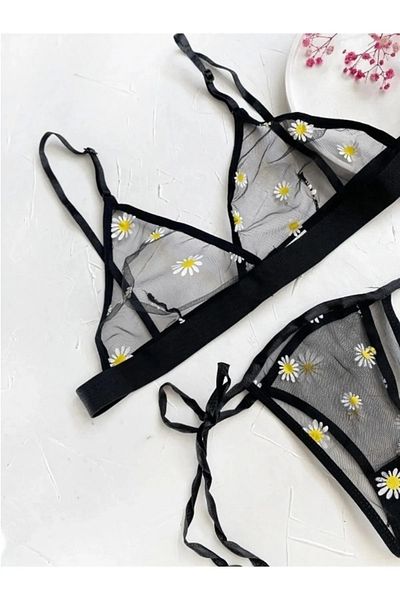 NARIYA Γυναικείο Σετ εσώρουχα με σουτιέν Daisy Floral Sexy Fancy Bralet Σετ εσώρουχα