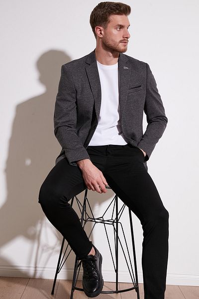 Buratti Slim Fit 6 Drop Double Slit Blazer Ανδρικό μπουφάν Savue