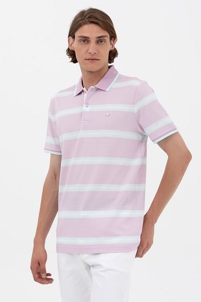 U.S. Polo Assn. Ανδρικό μπλουζάκι με γιακά πόλο μανόλια