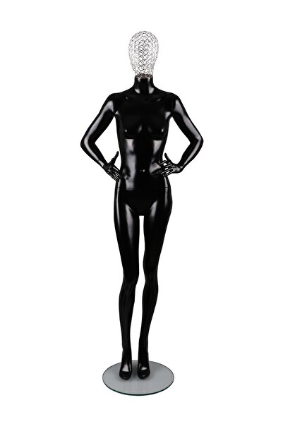 YAHYA VİTRİN MANKENLERİ Gümüş Tel Kafalı Vitrin Mankeni Cansız Manken