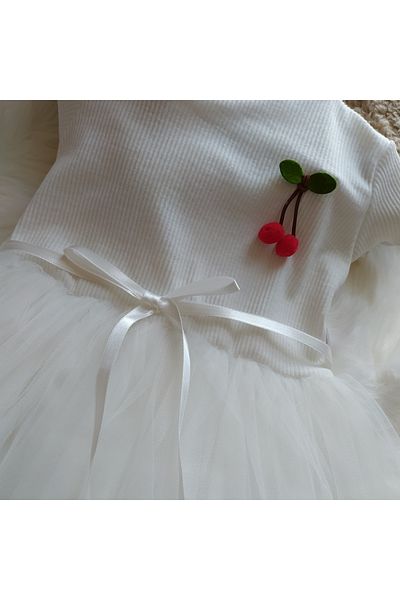 Bambam Cherry Tutu φόρεμα για κορίτσι Παιδικό αφράτο φόρεμα γενεθλίων