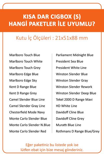 CIGBOXTR Sigara Kutusu Drange Paket İçin Tabaka Mavi