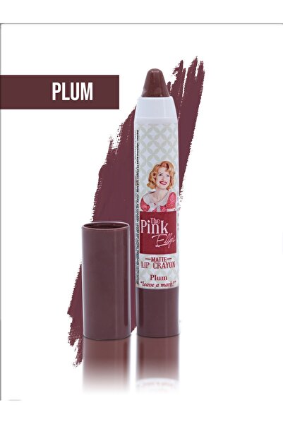 The Pink Ellys Mat Crayon Plum Ruj