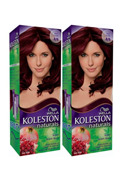 wella koleston 2’li Koleston Naturals 4/6 Kızıl Viyole - Kalıcı Krem Saç Boyası