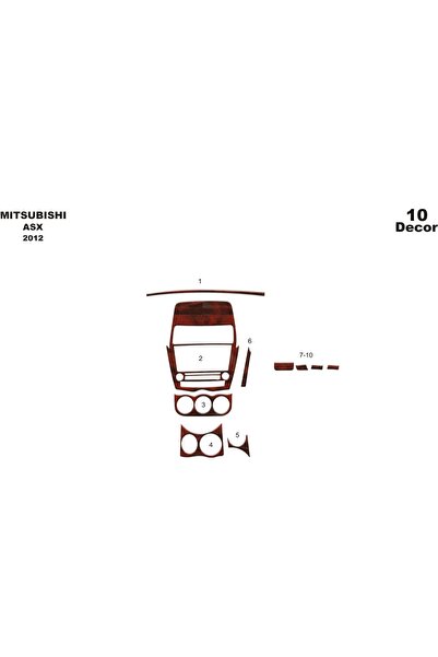 meriç cockpit design ميريتش ®   ميتسوبيشي Asx توريد توريد امامي ماهوجني 10 قط...