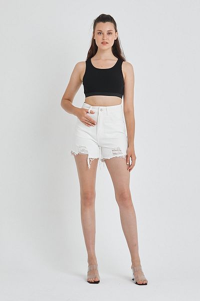 CRC JEANS Laser Cut Shorts